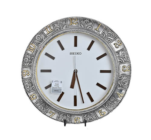Silver wall clocks for home decor